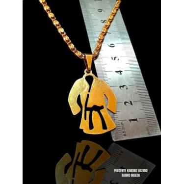 Imagem de Pingente kimono vazado banho moeda - Baronesaimports18k 