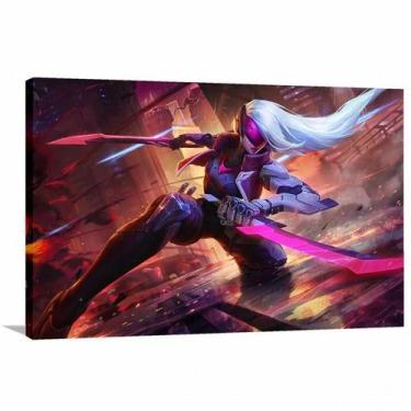 Imagem de Quadro decorativo LOL League Of Legends Jogos - Tela em Tecid - Wall F