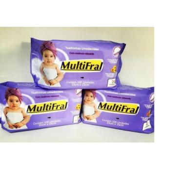 Imagem de Combo c / 3 unid toalinha umidecida multifralcom 100 unid 790803230043