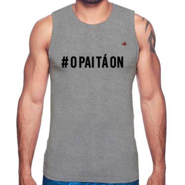 Imagem de Regata O Pai tá ON - Foca na Moda, Cinza, M