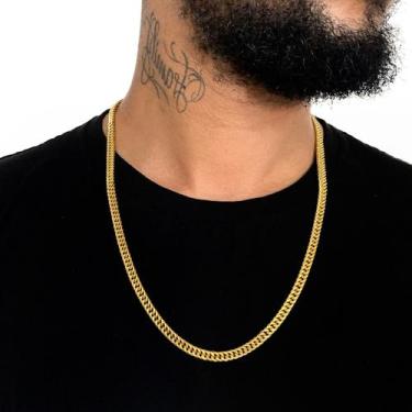 Imagem de Corrente Cordão Masculino Elo Duplo 6mm Banhada Ouro 18k - ALRA SEMIJO