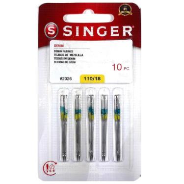 Imagem de Agulhas Singer 2026-18 Para Costurar Jeans Na Máquina Singer 2818 2868