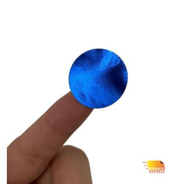 Imagem de Etiqueta Adesiva Bolinha Redonda Metalizada Holográfica 25x25mm - Etiq