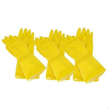 Imagem de Kit com 3 Luva Látex Limpeza Geral Multiuso Top Nobre - GOEDERT NOBRE,