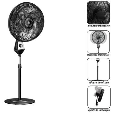Imagem de Ventilador De Coluna Pedestal Wap Oscilante Flow Turbo 110V/180W, Pret