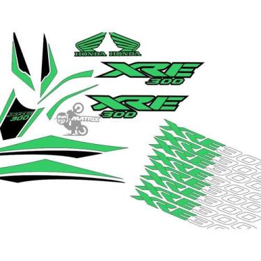 Imagem de Kit Completo Adesivo XRE 300 - Adesivos Matrix, Verde Água
