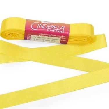 Imagem de Fita de Cetim Nº 03 15mm com 10 Metros - Cinderela, 03 - CANÁRIO