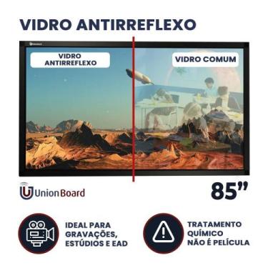 Imagem de Moldura Interativa Antirreflexo Unionboard 85 Polegadas