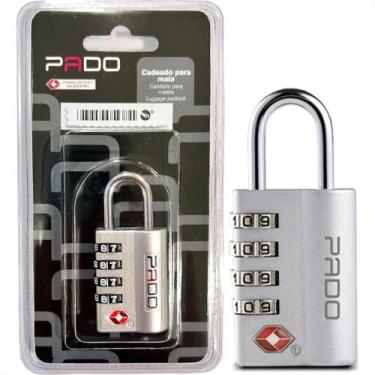 Imagem de Cadeado Para Mala Pado Tsa007 Executive 4 Segredos Prata - 52018283