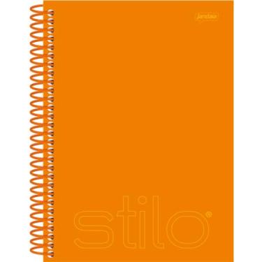 Imagem de Jandaia - Caderno Espiral Universitário Capa Cristal Flexível 1 matéria 80Fls Stilo - Laranja Neon