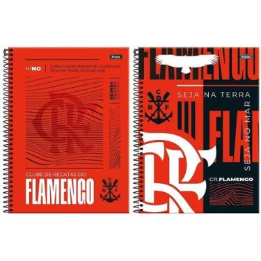 Imagem de Kit 2 Cadernos Universitario 80 Folhas Foroni Flamengo Mengão