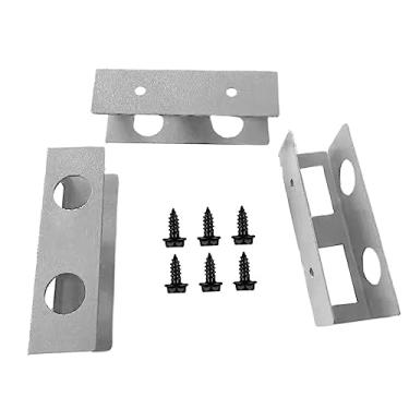 Imagem de ＫＬＫＣＭＳ 3x sob a mesa Suporte de montagem para laptop Organizador de armazenamento para teclado Bandeja resistente com prateleira de Suporte para, Prata