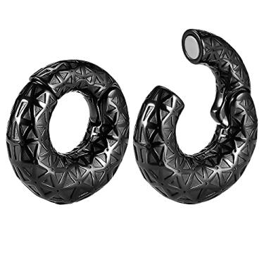 Imagem de PUNKYOUTH Gancho magnético de aço inoxidável 0 g (8 mm) para esticar o lóbulo da orelha, feminino, masculino, alargadores, túnel, piercing corporal, kit de joias