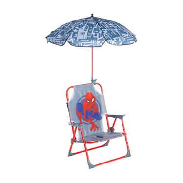 Imagem de Idea Nuova Cadeira de praia infantil do Homem-Aranha com guarda-chuva