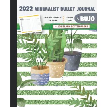 Imagem de 2022 Minimalist Bullet Journal/BUJO with Plant Addict with Green Ruban Cover: Basic Bujo | Classic Bullet Journal Help You Organize Your Life With A ... And Dotted Pages | 240 Pages | 7.5 * 9.25