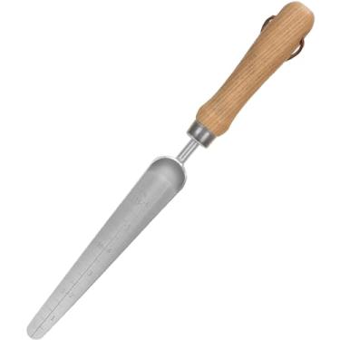 Imagem de ＫＬＫＣＭＳ Pá de jardim com escala, pá de jardinagem, alça antiderrapante, ferramenta de jardim portátil, pá de mão para escavação de ervas daninhas