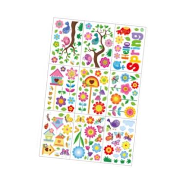 Imagem de IEUDNS 9x primavera adesivo de vidro janela dupla face arte da parede cartaz pvc janela adere para exibição de vidro decoração loja janela, Style B