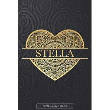 Imagem de Stella: Stella Planner, Calendar, Notebook,Journal, Gold Heart Design With The Name Stella