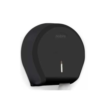 Imagem de Porta Papel Higiênico Rolão Dispenser Preta Para Parede New Classic Suporte De 200 a 500 metros De Papeis Em Rolo