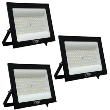 Imagem de Refletor Led 200w Holofote Branco Frio 6500k IP67 Bivolt VRS Lighting (Kit 3 Unidades)