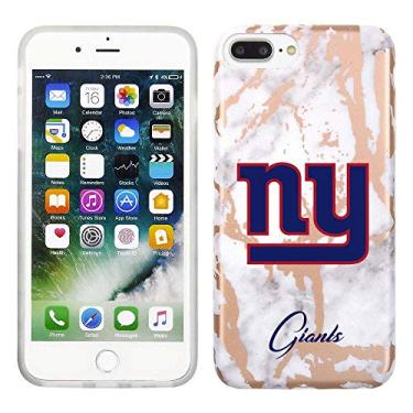 Imagem de Prime Brands Group Capa de celular para Apple iPhone 8 Plus/7 Plus/6S Plus - Branco/Ouro rosa - Licenciado pela NFL New York Giants