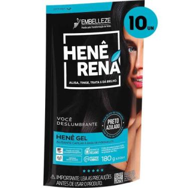 Imagem de KIT C/ 10UN Hene Rena Em Gel 180g Preto Azulado Embelleze
