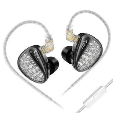 Imagem de Fones de ouvido intra-auriculares KZ ZA12, 2DD+4BA Hybrid Driver iem para jogos, 6 drivers HIFI in Ear Monitor, fones de ouvido iem com cabo iem destacável de 2 pinos para cantores audiófilos (versão