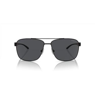 Imagem de ARNETTE Óculos de sol masculino an 3089 Aviator, Beverlee preto fosco cinza escuro, 65 mm