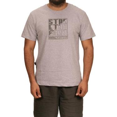 Imagem de Camiseta Fatal Surf Masculina Estampada Street Zero Toque, Branco, GG