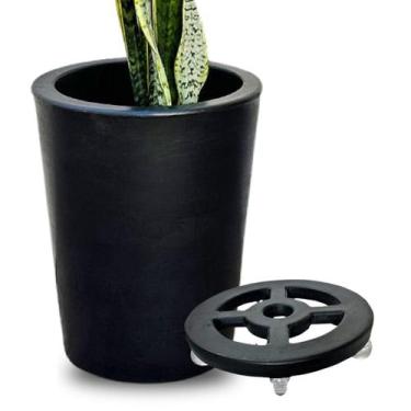 Imagem de Kit  Com Vaso de Planta + Suporte Com Rodas Para Decoração  - Alpe & A
