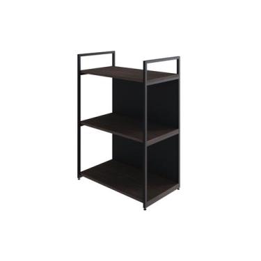 Imagem de Estante C/03 Prateleiras 84x60x33cm C/Fundo Yon - Metalig, Terracota/E