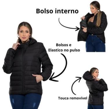 Imagem de Jaqueta Bobojaco Puffer Capuz Removível Bolsos Internos Feminina - Far