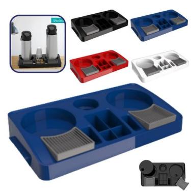 Imagem de Bandeja Organizadora Cantinho Café Porta Garrafa Café Chá Copo Sache E