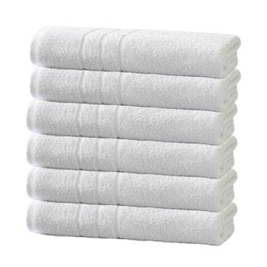 Imagem de Kit 06 Toalhas de Rosto Hotel Profissional Teka Roma 440g