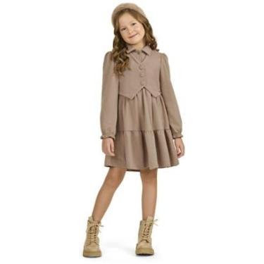 Imagem de Vestido Infantil Menina Inverno E Colete - Angerô-Feminino