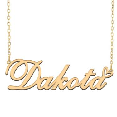 Imagem de A168A Colar de nome personalizado personalizado personalizado colar de nome banhado para mãe filha amizade feminino dia dos namorados aniversário de Natal ano novo, Metal, Sem pedras preciosas