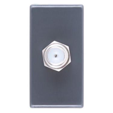 Imagem de Módulo Tomada TV SAT Coaxial Grafite Liz Tramontina 57215042, Padrão