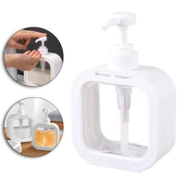 Imagem de Porta sabonete liquido de plastico quadrado 300ml - FU XING