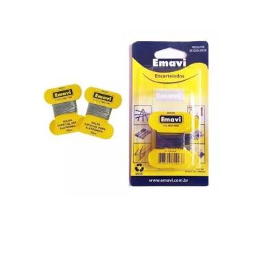 Imagem de Solda Estanho Emavi Para Eletrônica 70cm Cartela Com 2 Peças