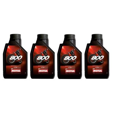 Imagem de Kit Óleo Motul 800 2t Factory Line Off Road Ester Core 100% Synthetic Com 4 Litros