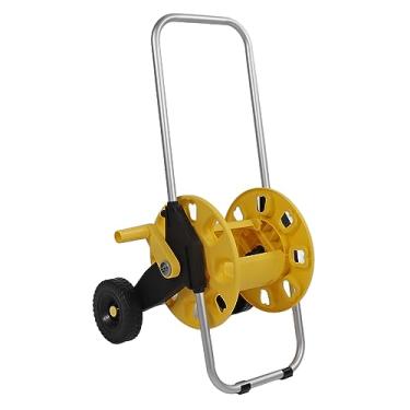 Imagem de Carrinho de carretel de mangueira de jardim GRCFUMO, carrinho de carretel de mangueira de água portátil com rodas, capacidade de alumínio com 35 m de comprimento para plantio de
