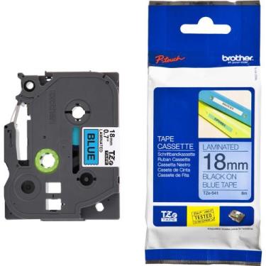 Imagem de Fita Brother TZE-541 18mm Preto/Azul