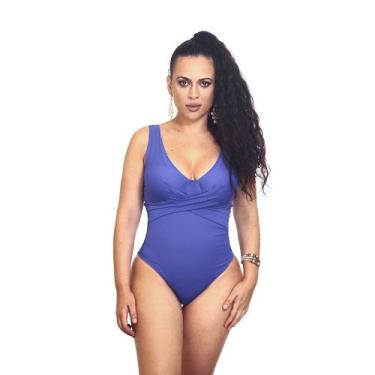 Imagem de Maiô Praia Meia Taça Plus Size Com Bojo Alça Dupla Larga - Estigma, 50