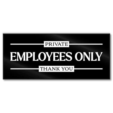 Imagem de Placa de acrílico premium para funcionários apenas para porta, feita nos EUA, 19 x 7 cm para funcionários apenas além deste ponto, placas privadas de acesso a convidados para escritórios comerciais,