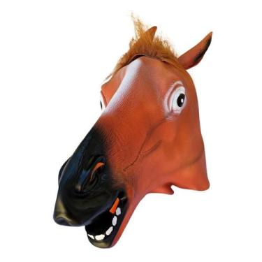Imagem de Mascara De Cavalo Cabeça Latex Cosplay Carnaval Halloween - sm decora