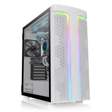 Imagem de Gabinete Gamer Thermaltake H590 TG Snow ARGB MidTower Vidro Temperado USB USB C/2 Fans Branco