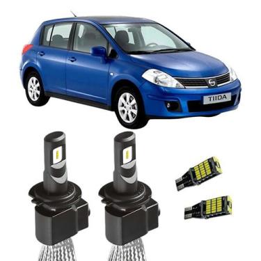 Imagem de Lampada Super LED H4 6000K + Pingo T10 Tiida 2007 A 2010 - Ray-X
