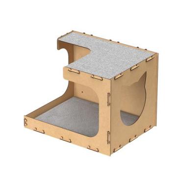 Imagem de Casinha Pet Gato Parede Arranhador Brinquedo Colchão Nicho - Ricapet, 