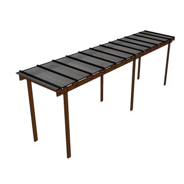 Imagem de Kit Policarbonato Cinza Refletivo 6mm 8,00m X 1,50m - Perfis Naturais