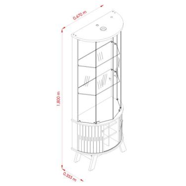 Imagem de Cristaleira Marina Naturale Off White – Madetec